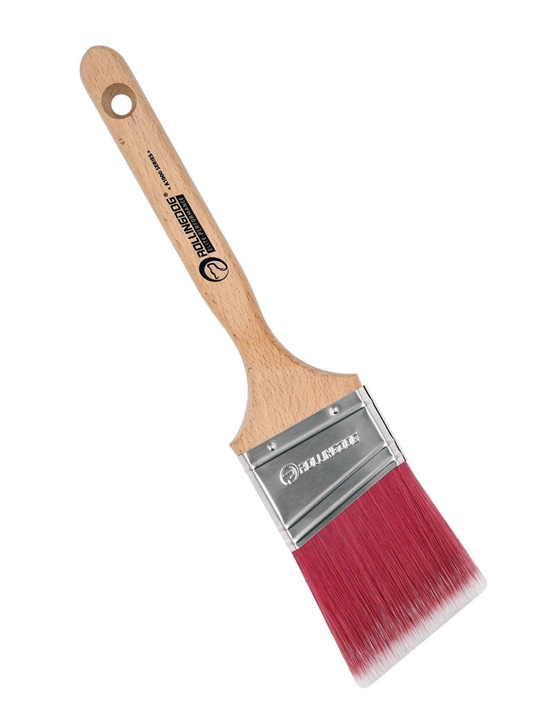 ROLLINGDOG 2.5 inch Angular Paint Brush for Walls with Machine Roughed Fine Edging Filaments,Great for Cutting in and Trim - Image 1